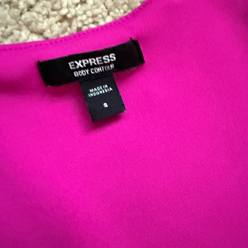 Express Fuchsia Halter Bodysuit - Picture 2 of 6